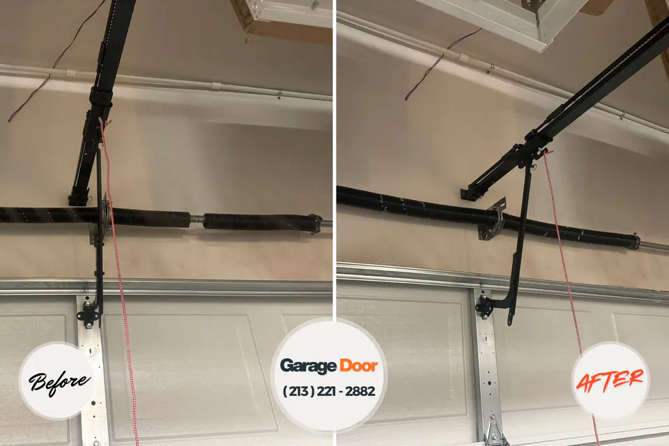 Before and after: garage door repair La Salle, CO
